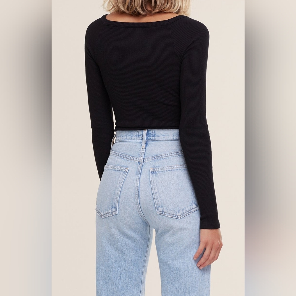 Agolde Square Neck Bodysuit Long Sleeved - Picture 2 of 5